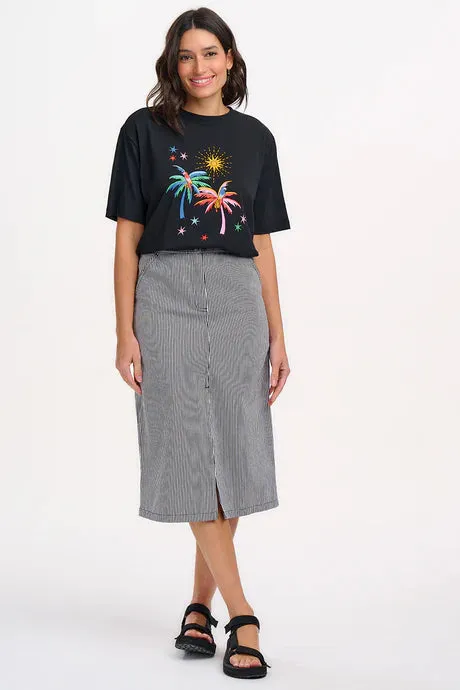 Amaya Stripe Midi Skirt