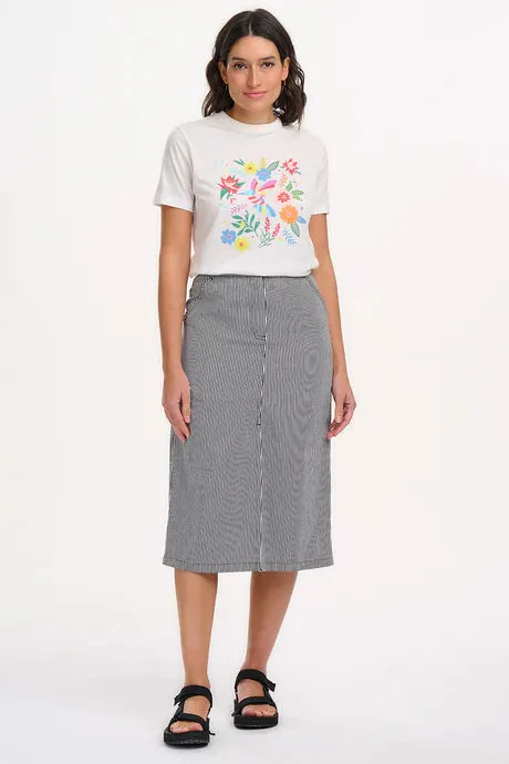 Amaya Stripe Midi Skirt