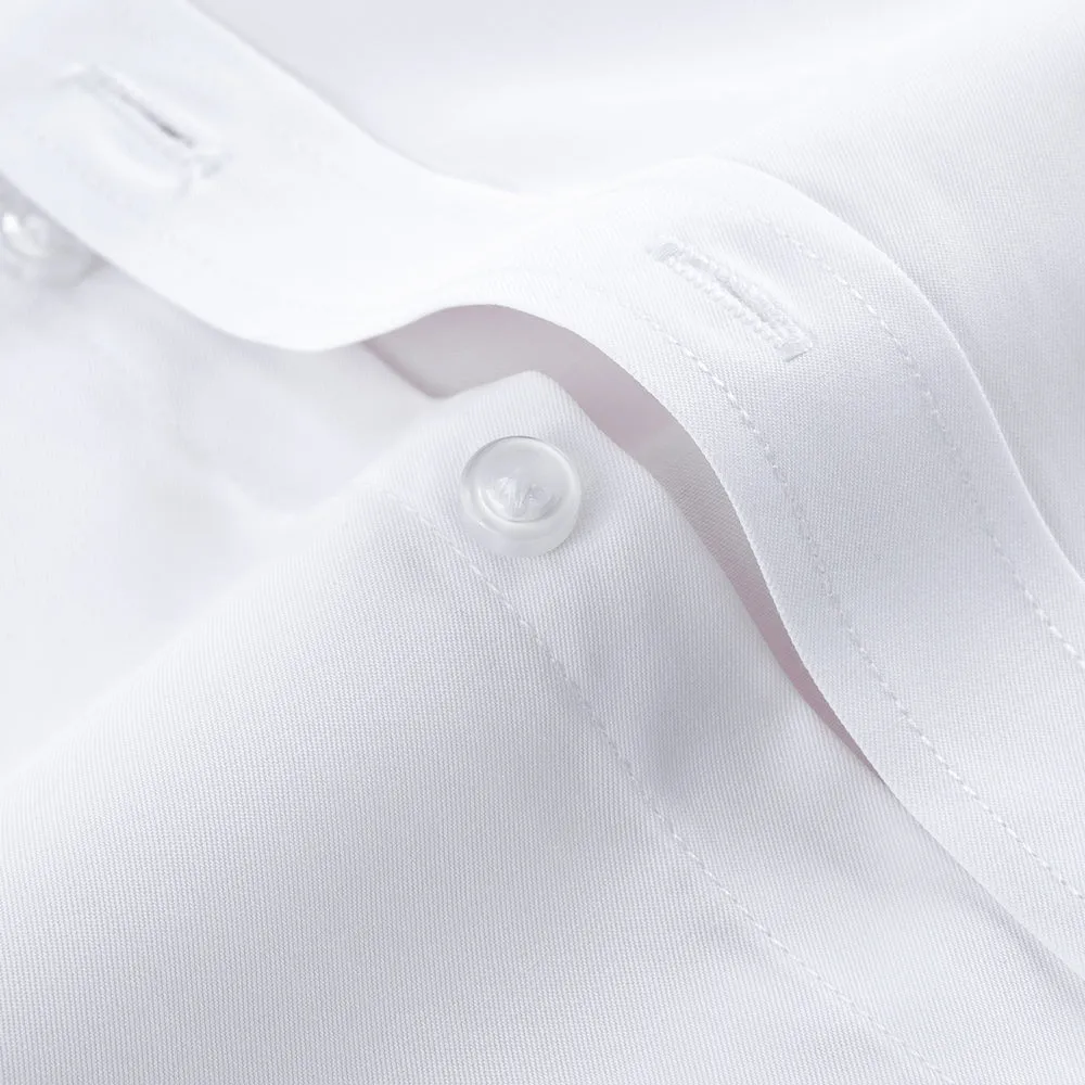 Basic Dress Shirt Single Patch Pocket Formal Business Shirt