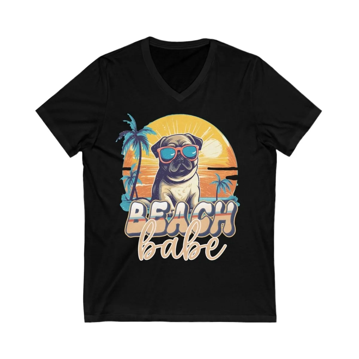 Beach Babe Unisex Jersey Short Sleeve V-Neck Tee