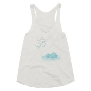 Bubbly yoga elephant - Women's Tri-Blend Racerback Tank