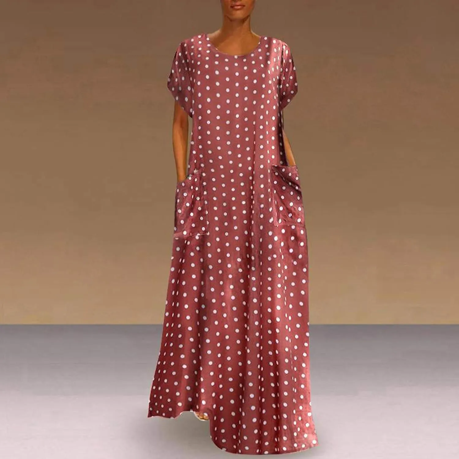 Casual Summer Dresses for Women 2025,Women's Beach Floral Printed Maxi Dress Flowy V Neck Loose Daily Vintage Dresses
