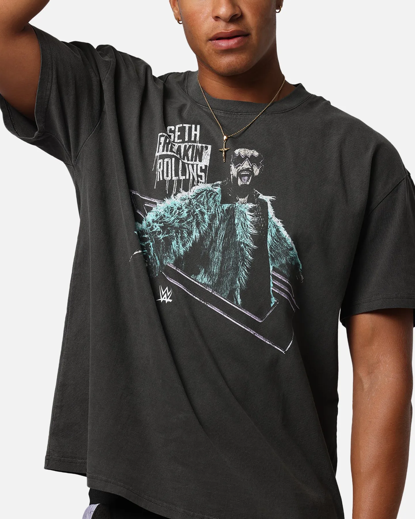 Culture Kings X WWE Seth Rollins Wrestlemania XLI Heavy T-Shirt Black Wash