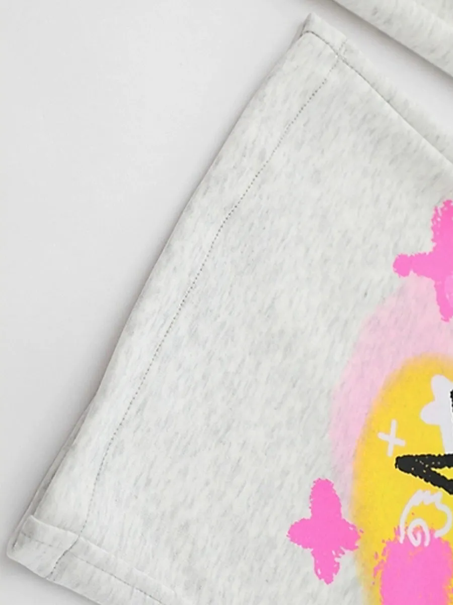 Cute Cartoon Loose Fit Cotton Jeans