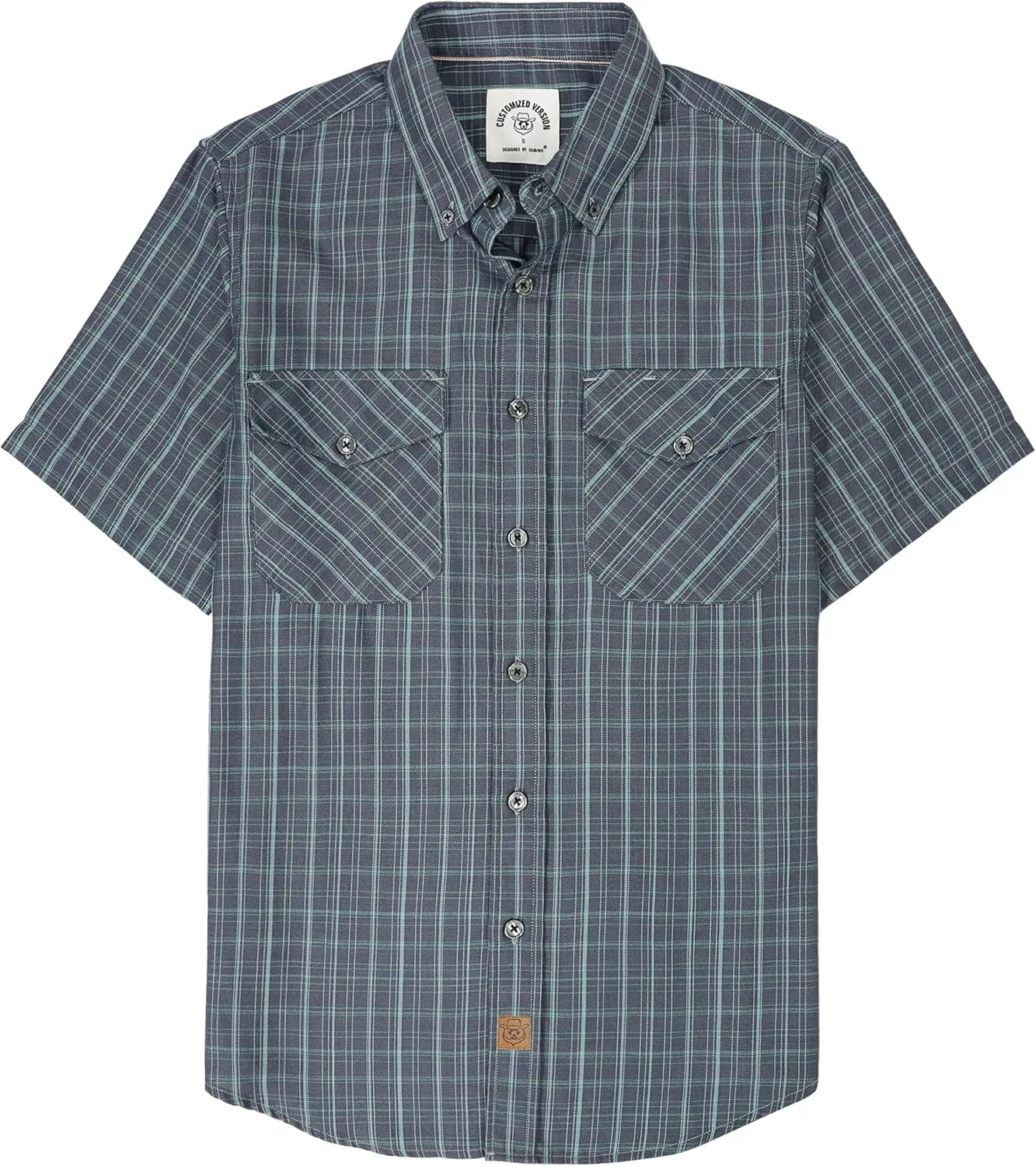 Dubinik Mens Short Sleeve Button Down Mens Button Up Short Sleeve Two Pockets Soft Vintage Regular Fit Mens Casual Shirts