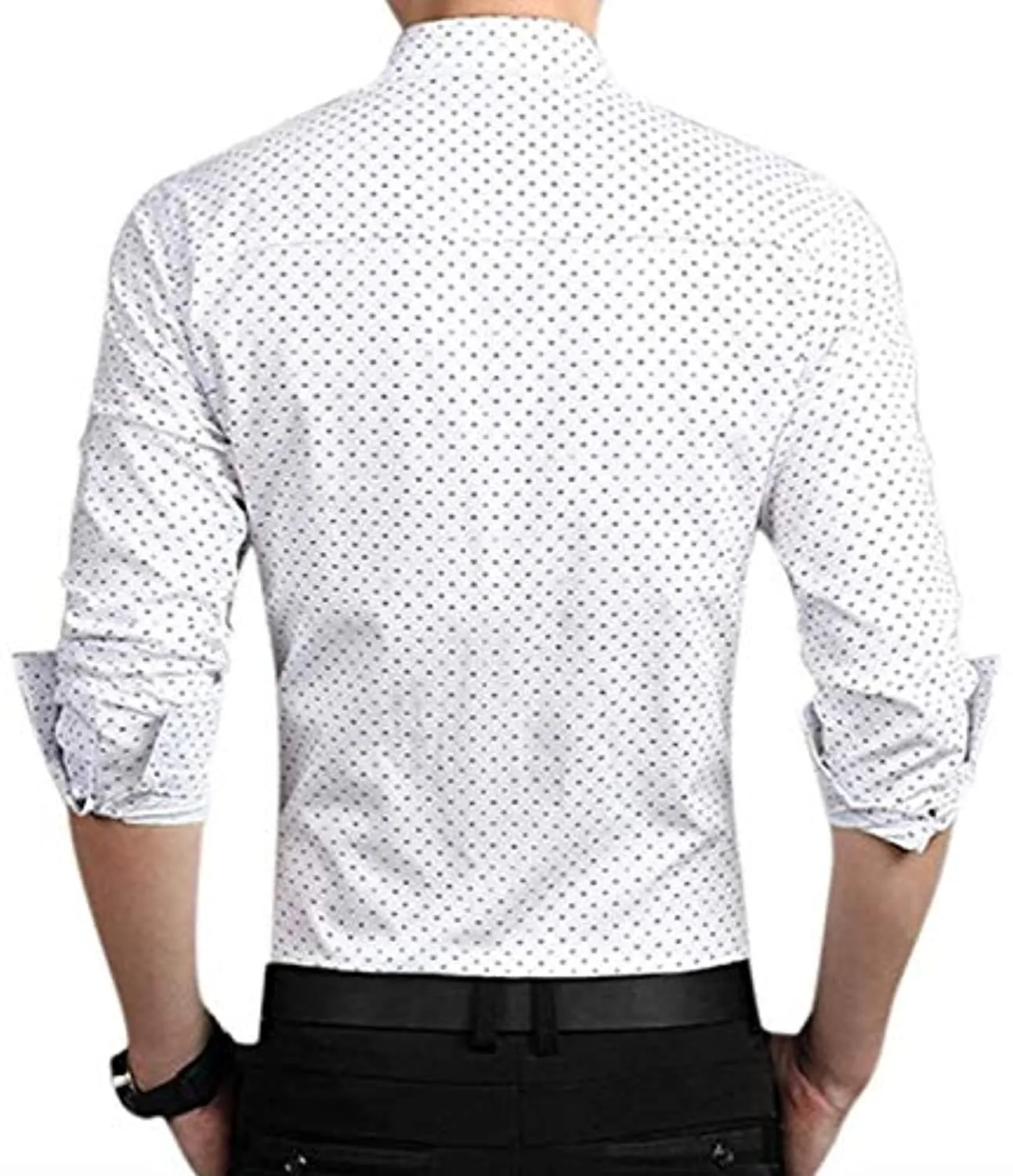 Print Dotted Cotton Shirts for Men Formal Wear