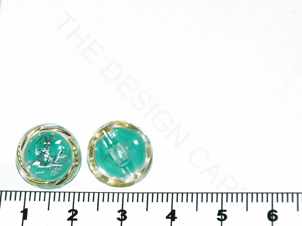 Turquoise Designer Acrylic Button