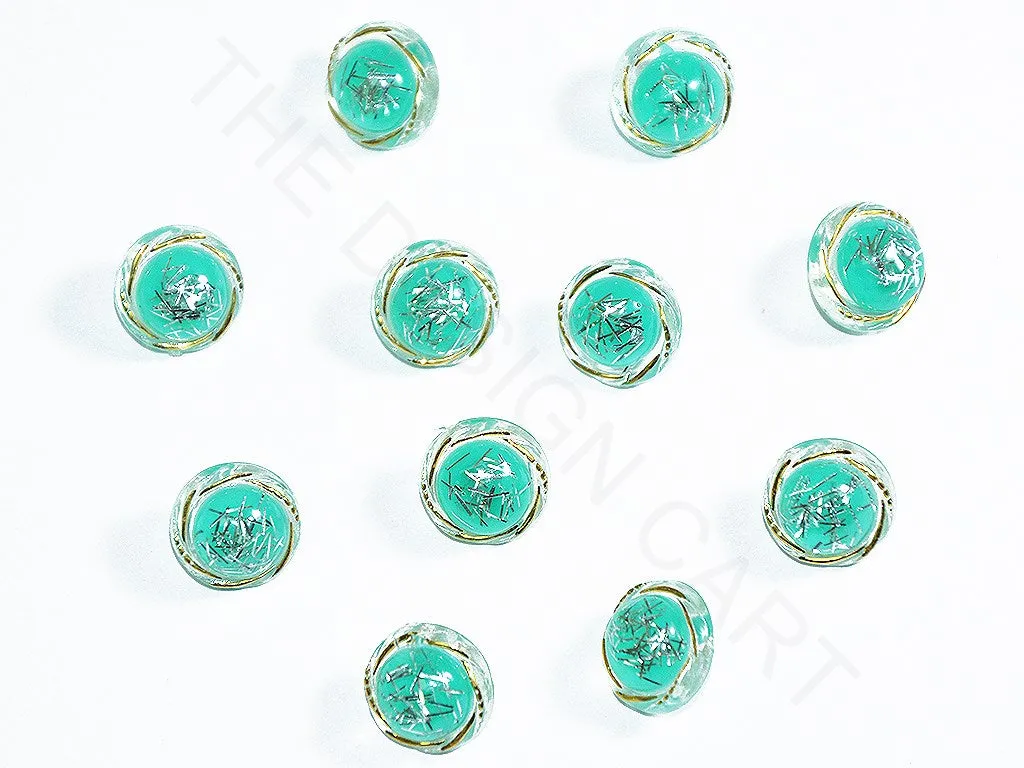 Turquoise Designer Acrylic Button