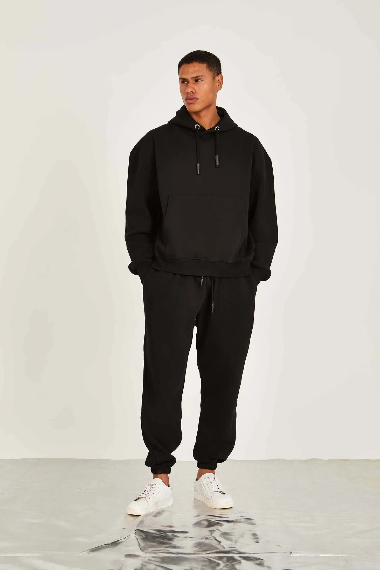 Unisex Loose Fit Sweat Pant Black