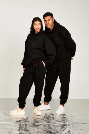 Unisex Loose Fit Sweat Pant Black