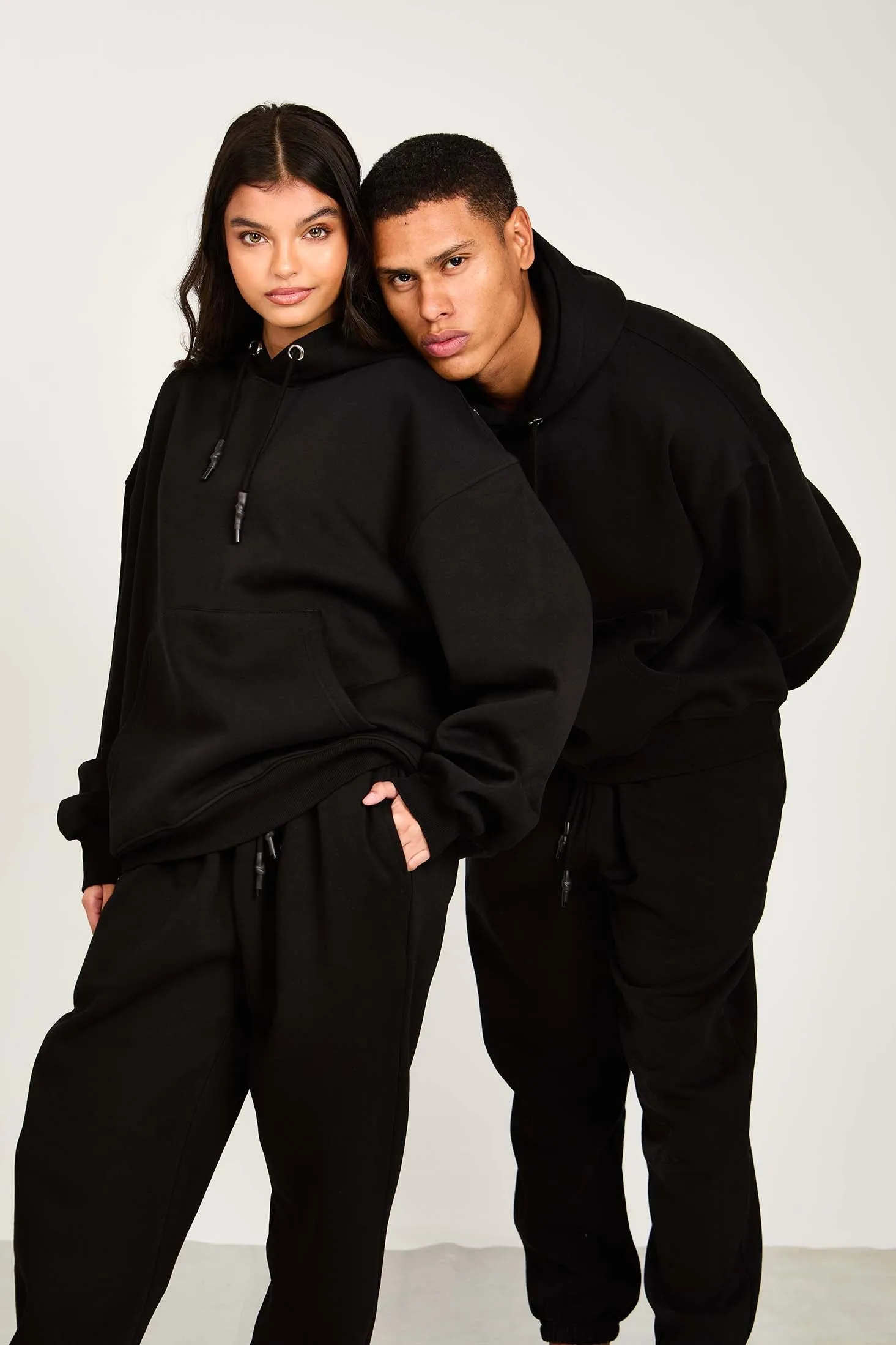 Unisex Loose Fit Sweat Pant Black
