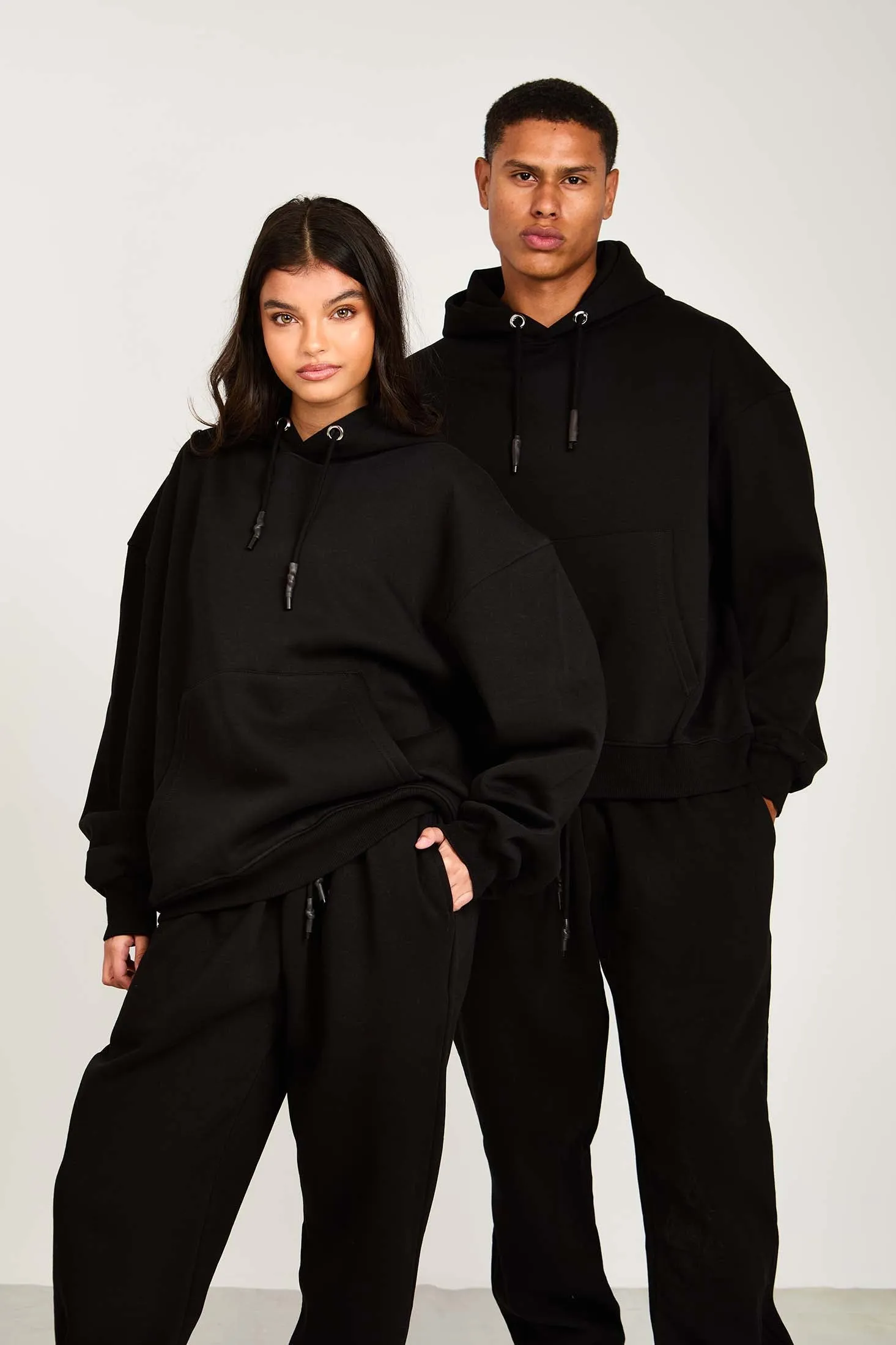 Unisex Loose Fit Sweat Pant Black