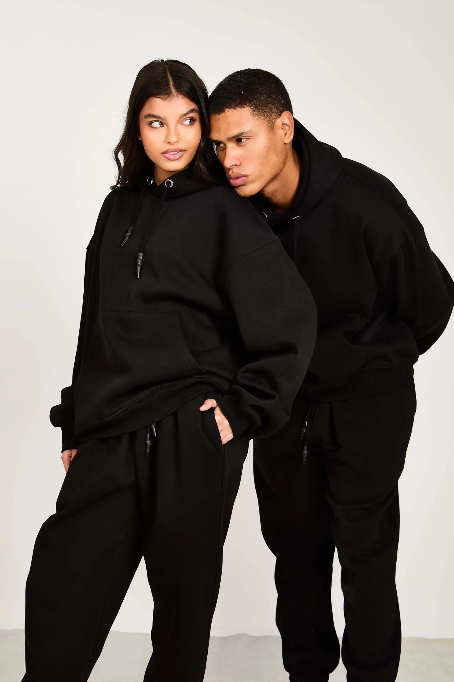 Unisex Loose Fit Sweat Pant Black