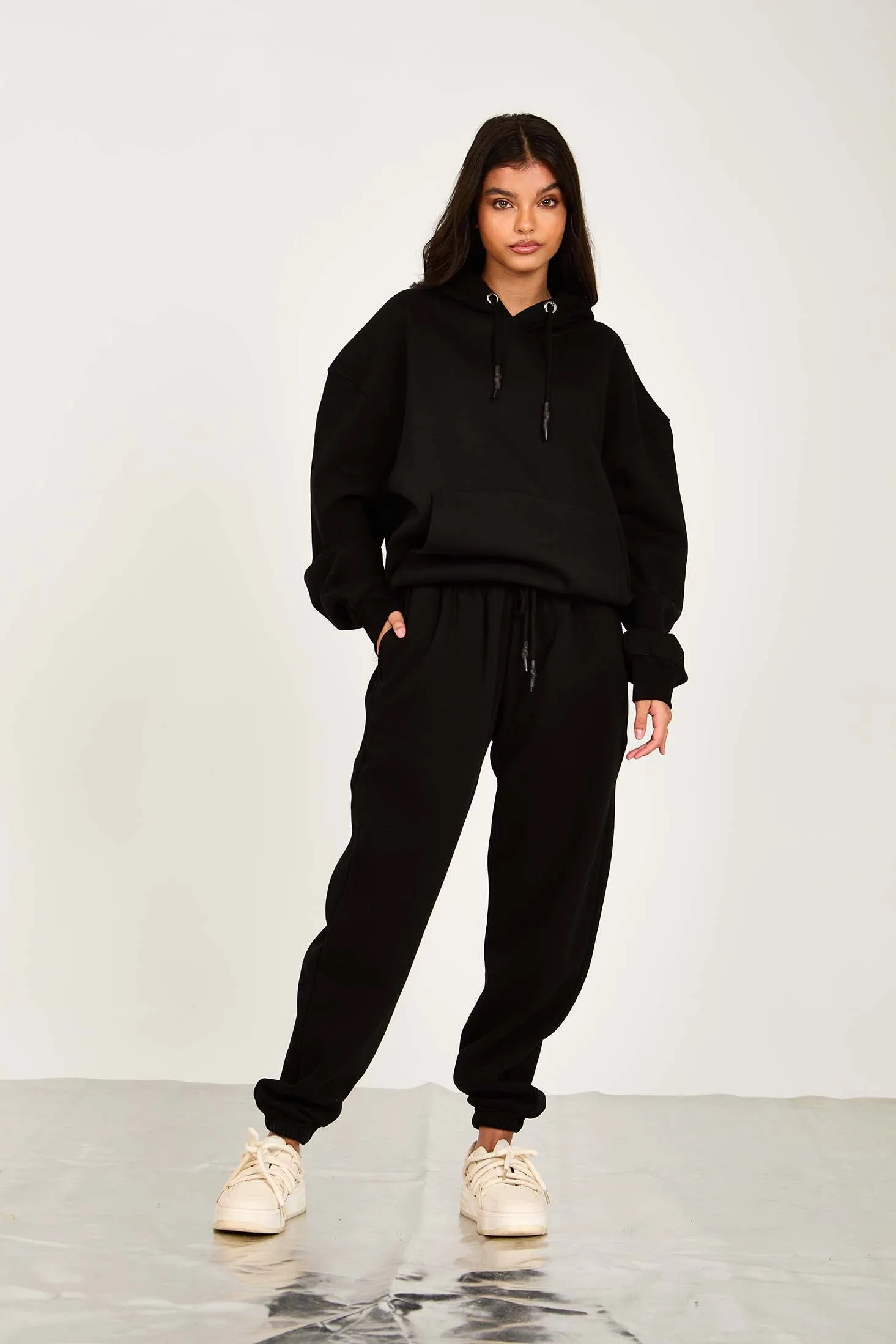 Unisex Loose Fit Sweat Pant Black